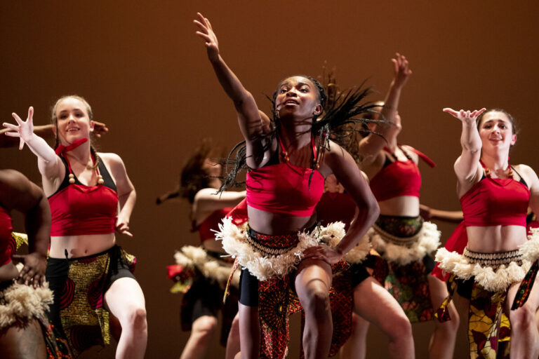 Brenau students dance during a dance concert