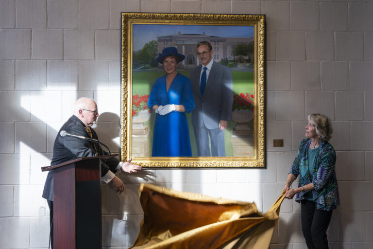 unveiling of portrait of June Parham and Charles Richards