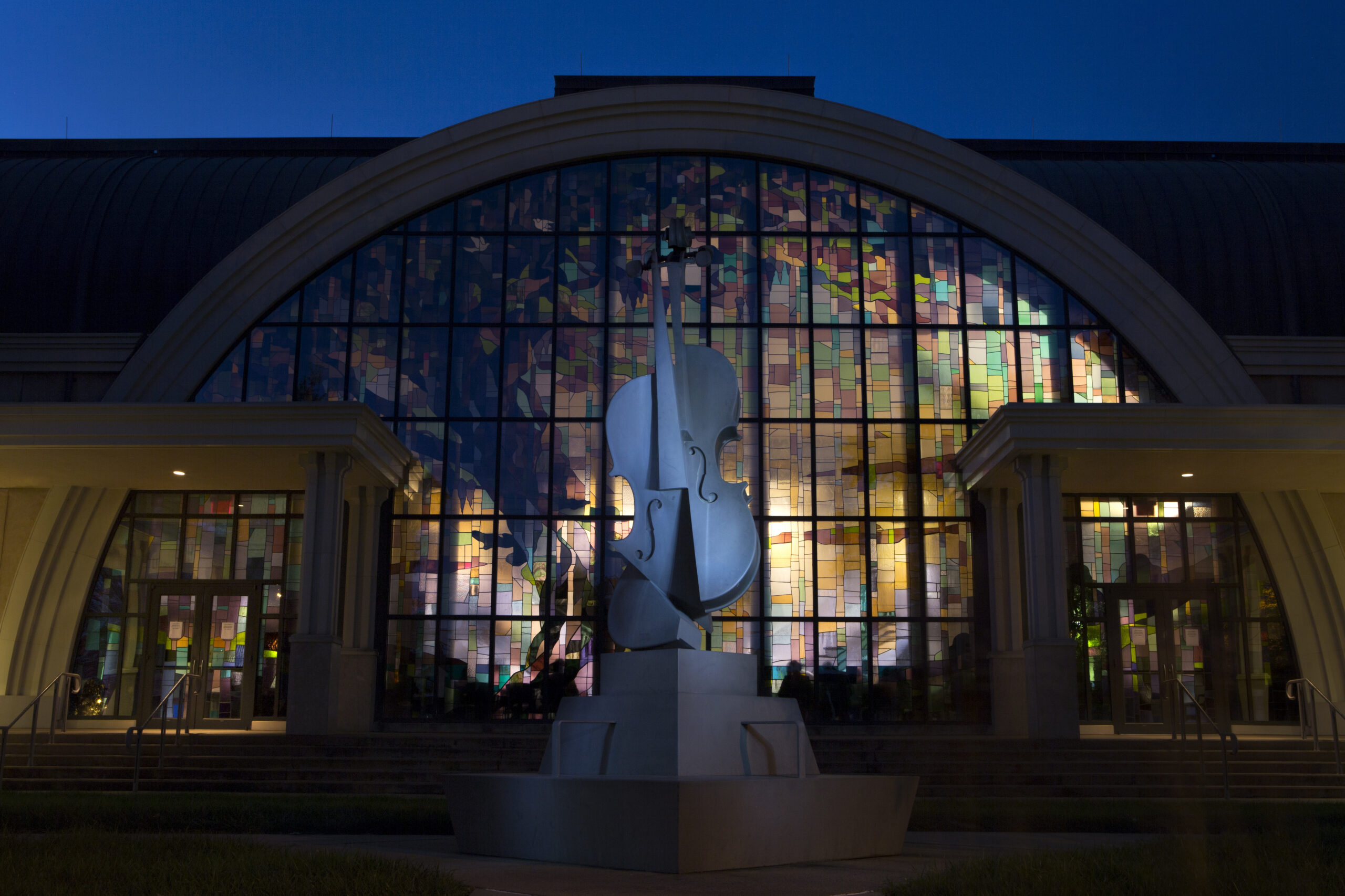 The Burd Center at dusk