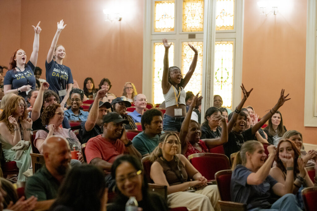 Students cheering