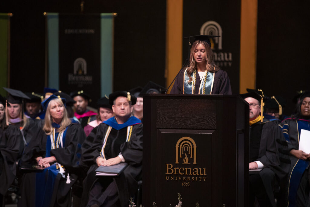 Taylor Mooney during her speech