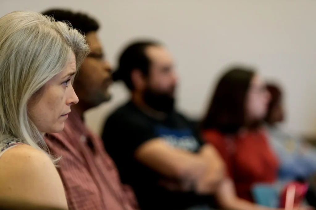 Parents in a workshop