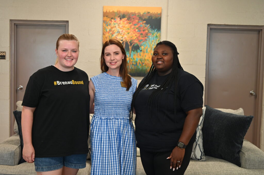 Clover, Jessi and Mercedes pose for a photo in the new lounge