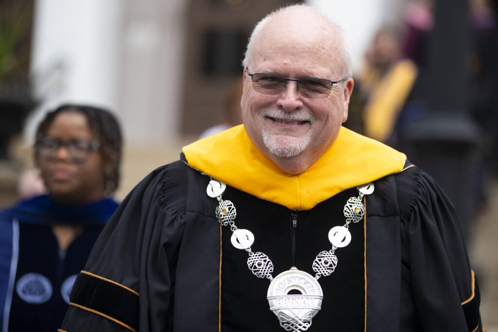 Dr. Barnett at the First Steps ceremony