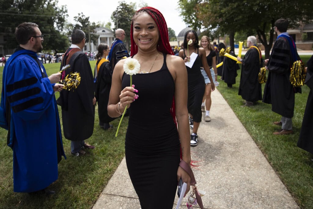 a new student with her daisy