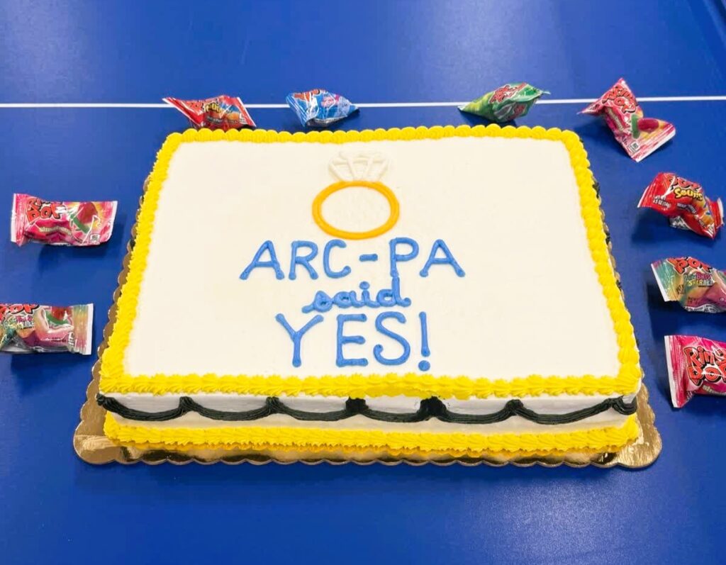 cake celebrating the accreditation