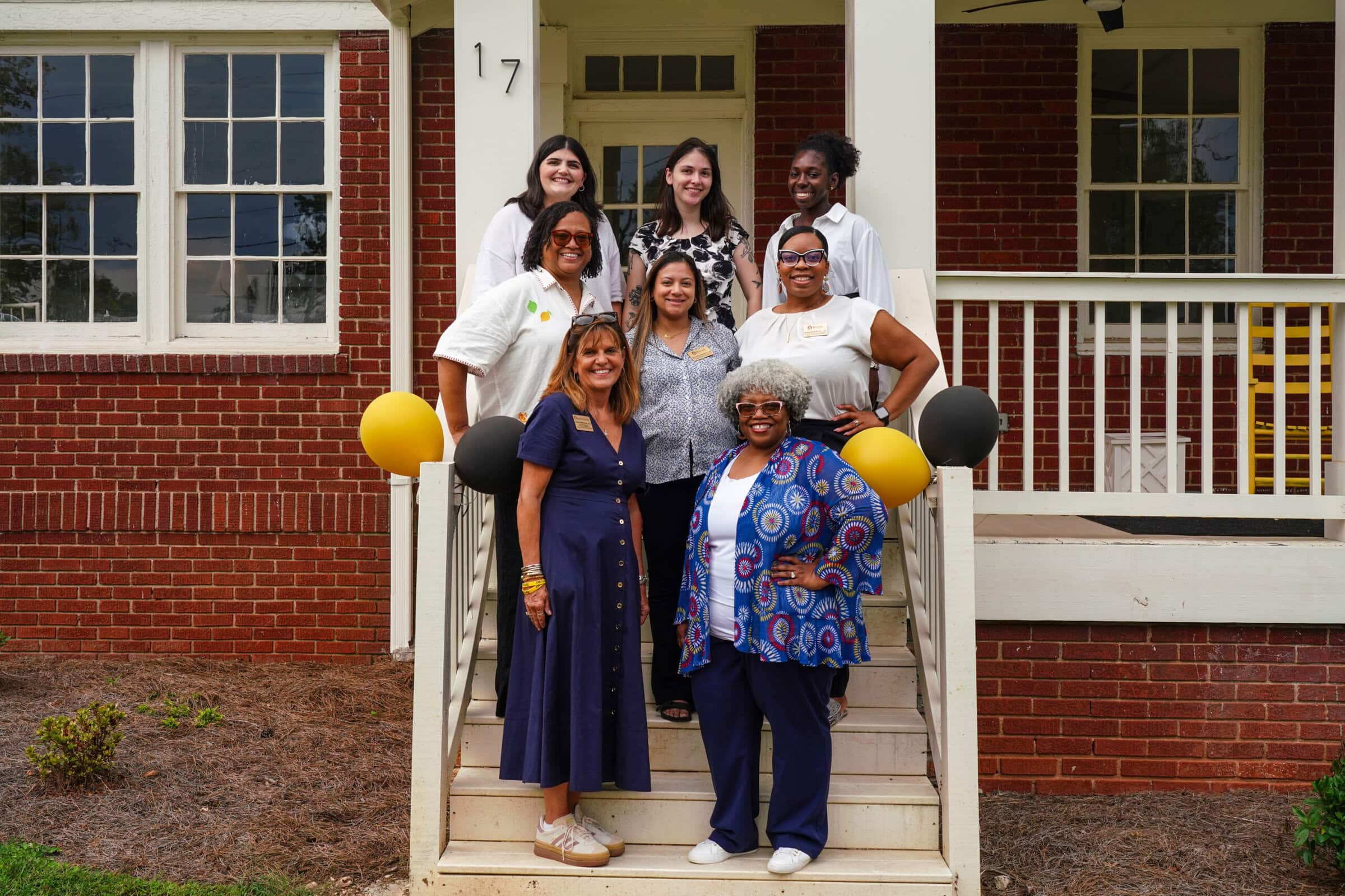 ivester house staff on the porch