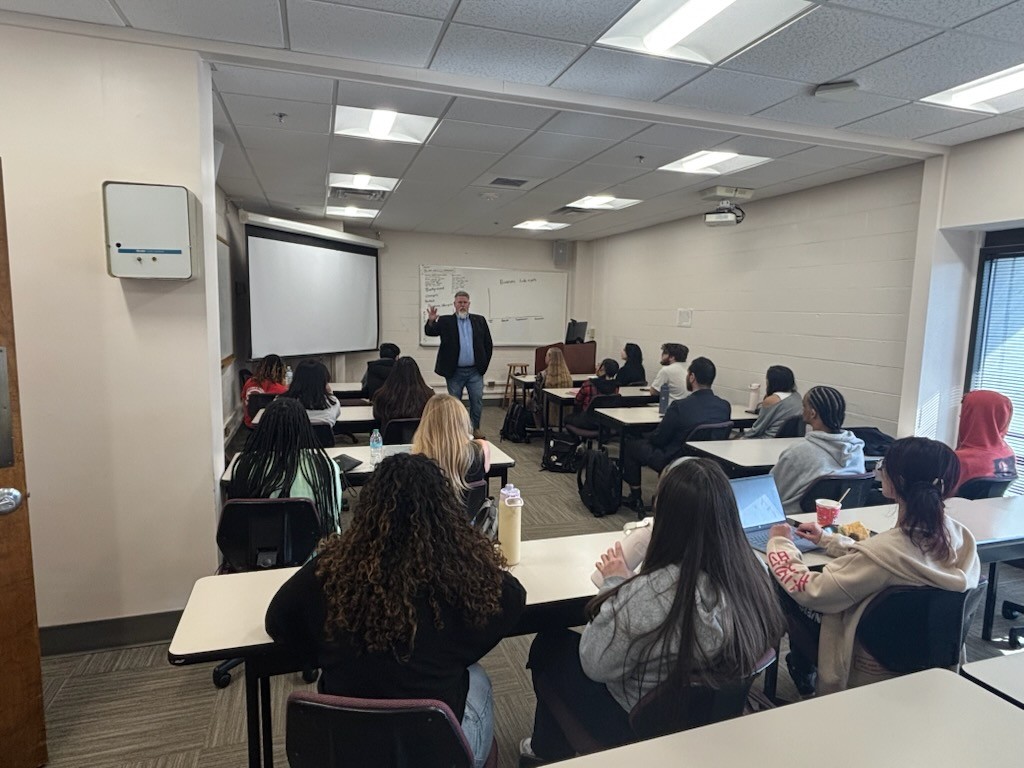 students in guest lecture