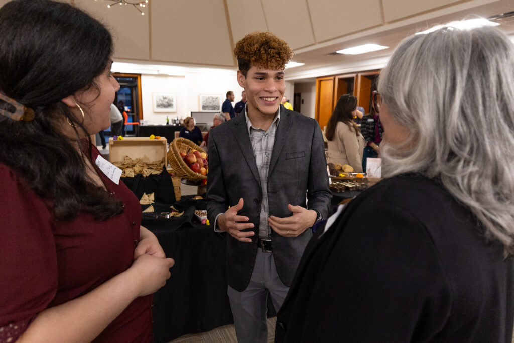 Marketing student networks with potential employers
