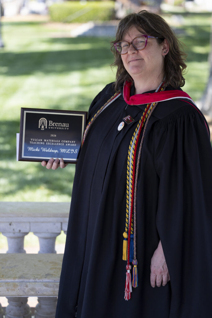 Micki Waldrip with her Vulcan award