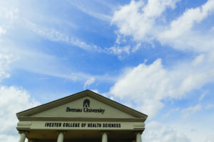 Signage for the Ivester College of Health Sciences installed at Brenau East.