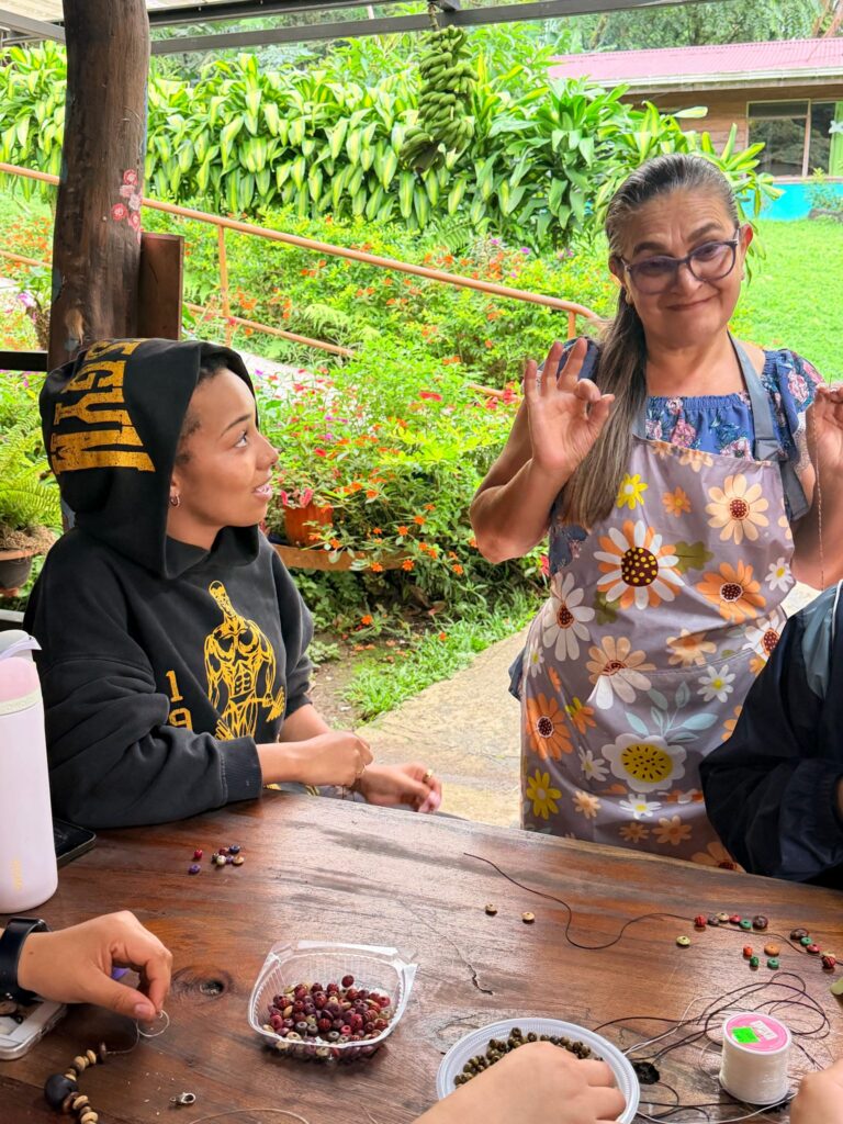 local farmer explains how sustainable coffee farm works
