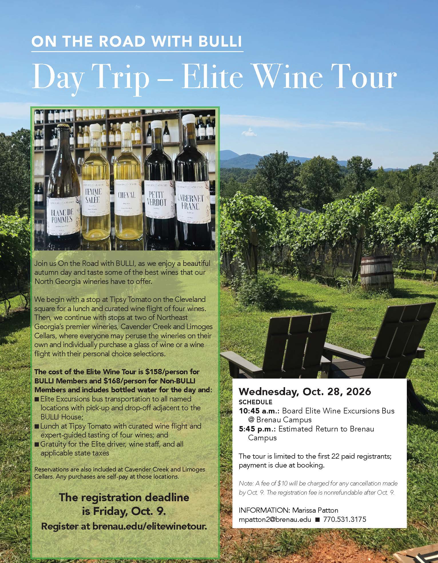 On the Road with BULLI: Day Trip - Elite Wine Tour