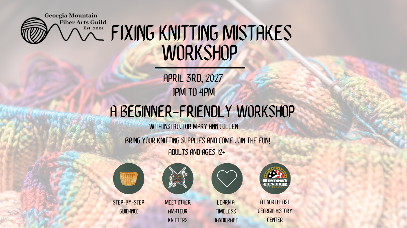 fixing knitting mistakes workshop